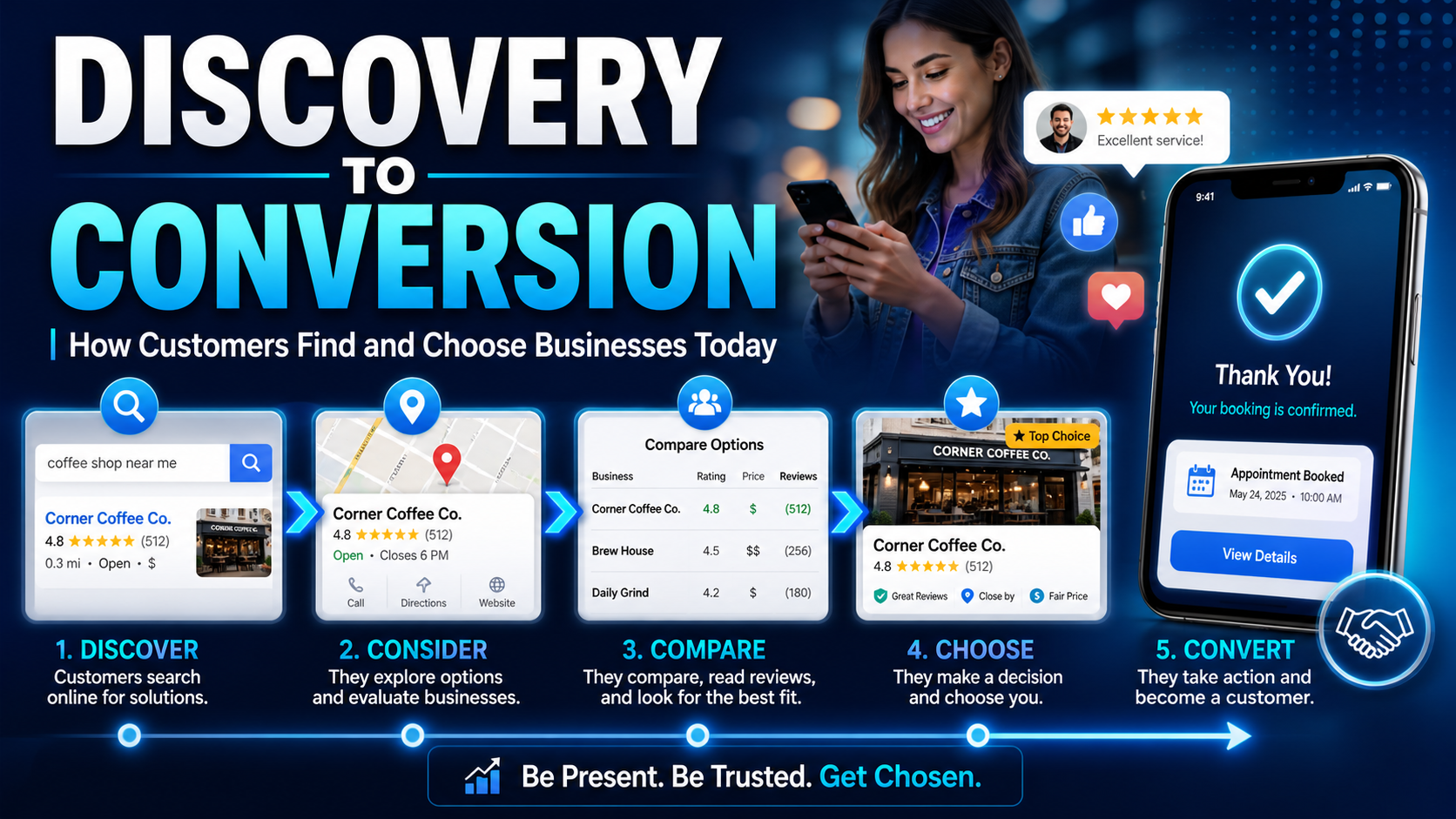 From Discovery to Conversion: How Customers Find and Choose Businesses Today